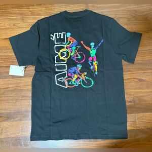 Aime Leon Dore ALD Sports Icons Tee black Cotton T-Shirt SS24 Men’s Size XS